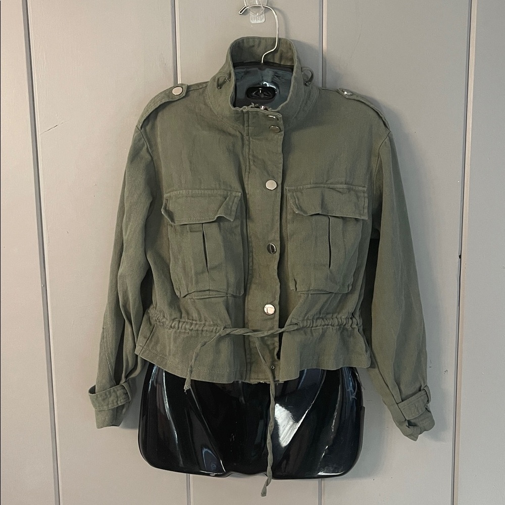 Chic Me Jacket Cargo Green Boho Chic Festival Grunge Streetwear Urban Mod Emo